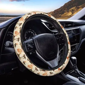 Western Cowgirls Horses Desert Cactus Sunset Steering Wheel Covers Anti-Slip Elasticity Car Accessories Steering Wheel Protector Universal 15 Inch for Cars SUV Vehicle Truck