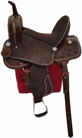 Western Barrel Racing Horse Saddle Wooden Tree Handmade Premium Leather Comfort Horse Trail Equestrian Tooled Carved Horse Riding Saddle Size: 10"-18 inches Seat Available, AS09