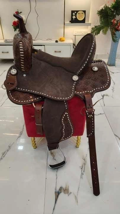 Western Barrel Racing Horse Saddle Wooden Tree Handmade Premium Leather Comfort Horse Trail Equestrian Tooled Carved Horse Riding Saddle Size: 10"-18 inches Seat Available, AS09