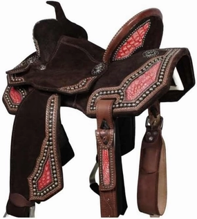 Western Horse Saddles Barrel Racing Wooden Tree Handmade Premium Leather Comfort Horses Trail Equestrian Tooled Carved Horse Saddle Riding Size: 10-18 inches Seat, KQ09