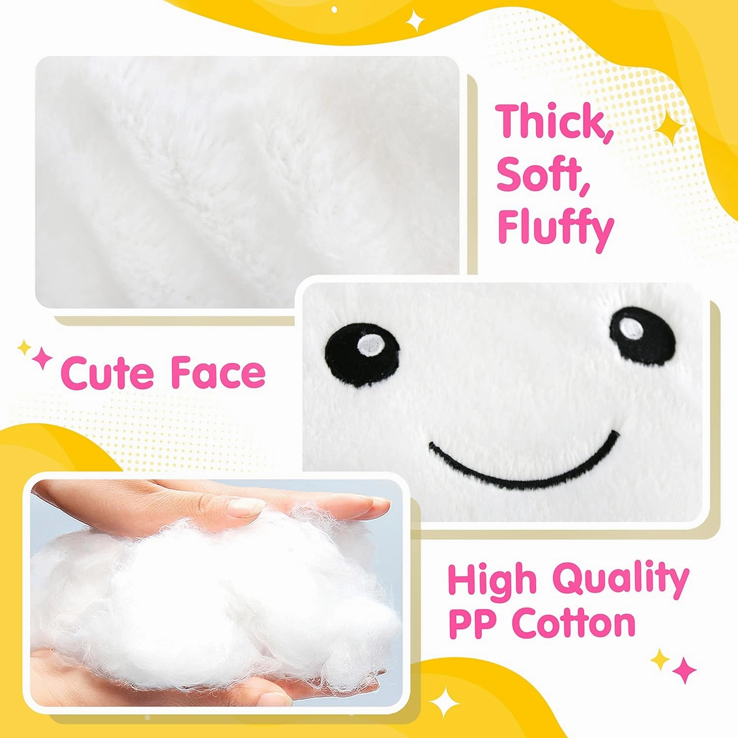 WEWILL 13'' Creative Twinkle Star Glowing LED Night Light Plush Pillows Light up Stuffed Animal Toys BIrthday Christmas Holiday Gifts for Kids