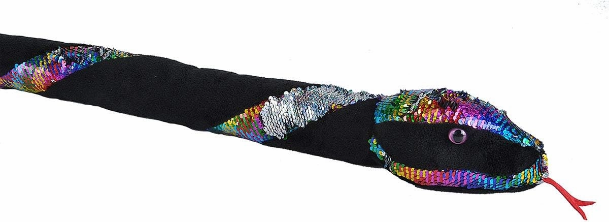 Wild Republic Sequin Snake Plush, Stuffed Animal, Plush Toy, Kids Gifts, 54 Inches
