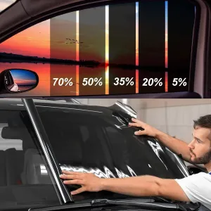 Window Tint Film for Cars, Car Privacy Window Tint Film, Car Shade Front Windshield, Heat & UV Block and Scratch Resistant, Blackout Window Film Auto Car Windshield Sun Shade Roll