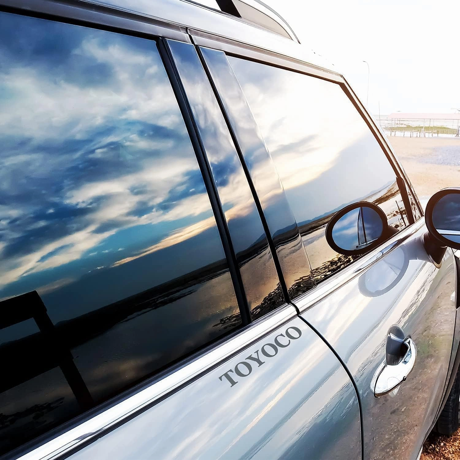 Window Tint Film for Cars, Car Privacy Window Tint Film, Car Shade Front Windshield, Heat & UV Block and Scratch Resistant, Blackout Window Film Auto Car Windshield Sun Shade Roll