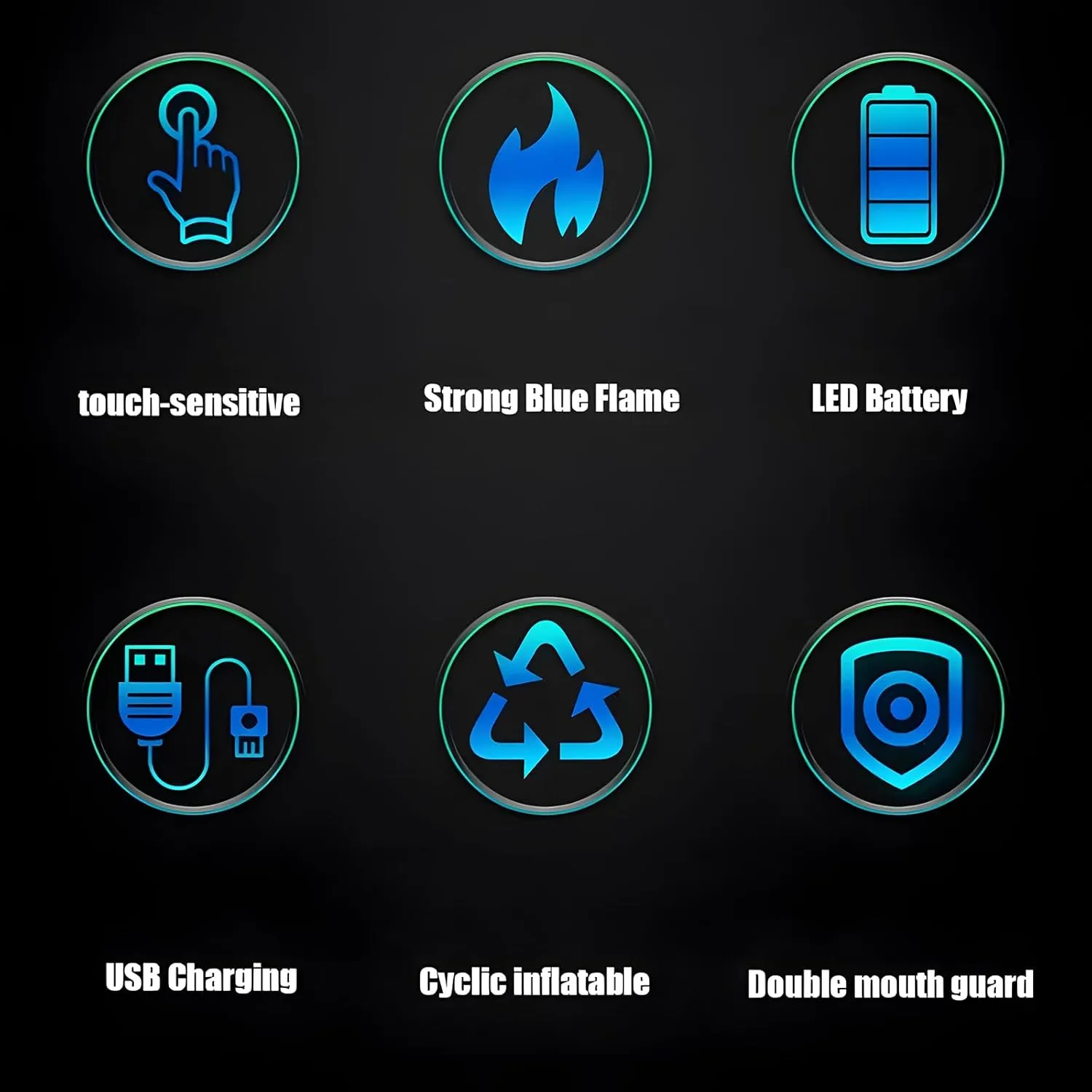 Windproof Electric Lighter with Touch Sensitive Case, Touch Sensor Flame Lighter Cool Lighters: 3-Flame Adjustable, USB Charging, LED Display, Suitable for Outdoor, Camping (B)