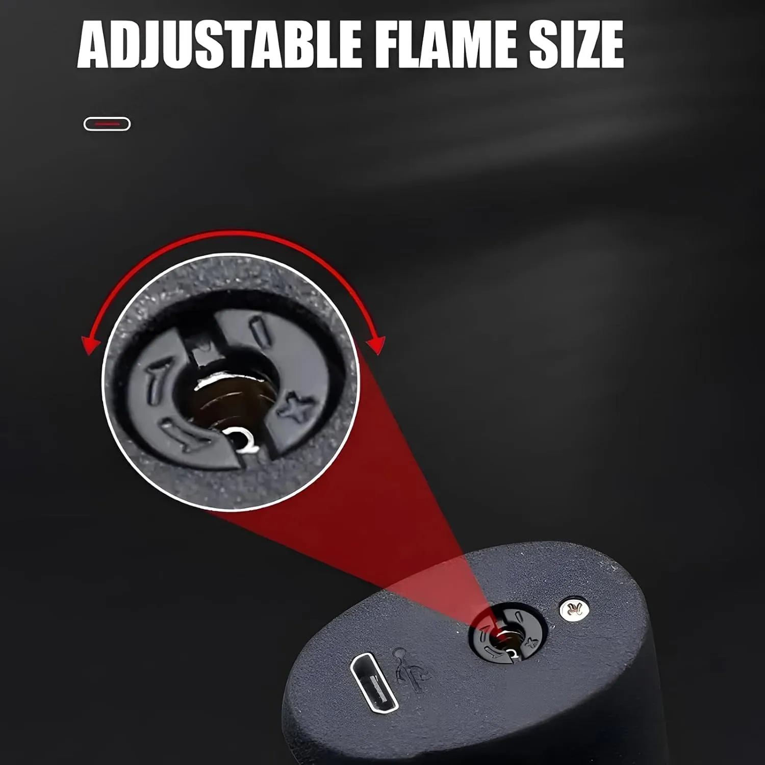 Windproof Electric Lighter with Touch Sensitive Case, Touch Sensor Flame Lighter Cool Lighters: 3-Flame Adjustable, USB Charging, LED Display, Suitable for Outdoor, Camping (B)