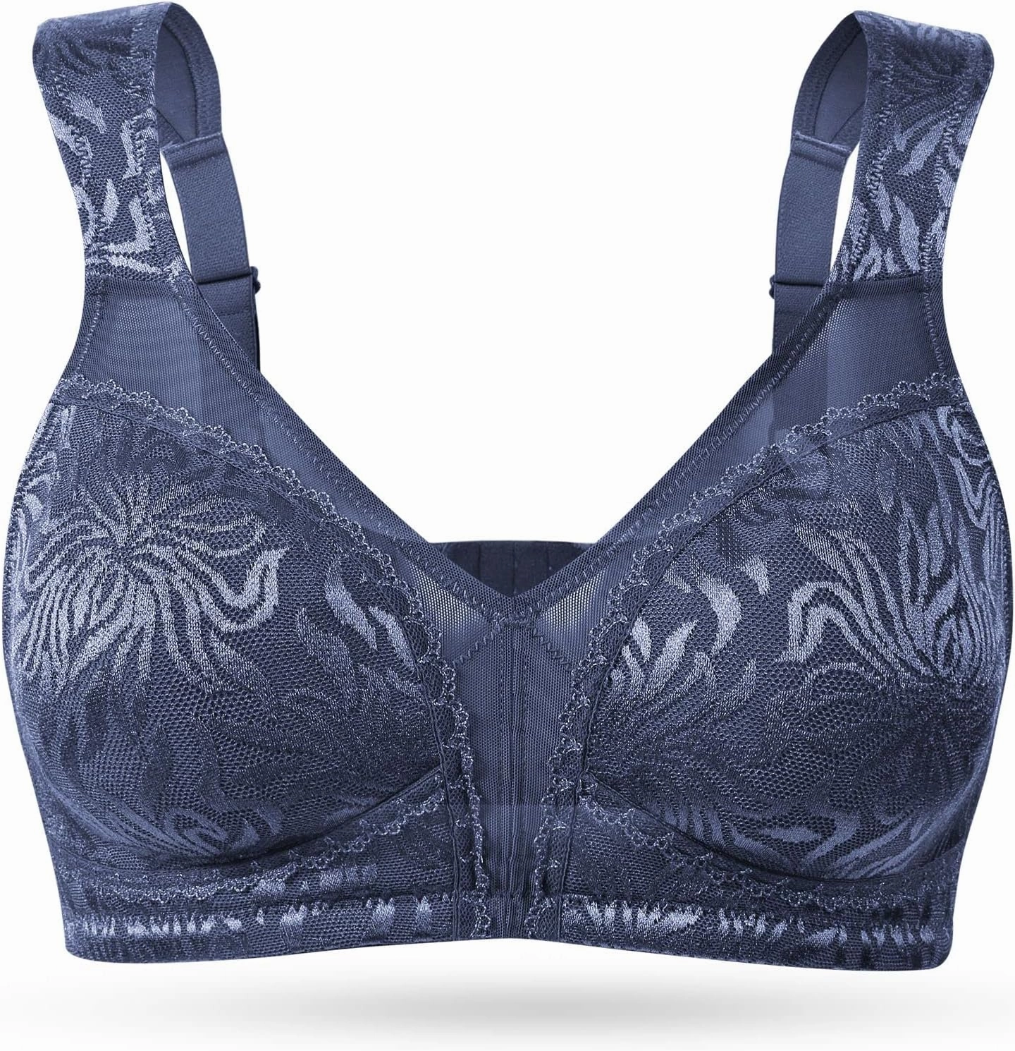 Wingslove Women's Full Coverage Non Padded Comfort Minimizer Wire-Free Bra Plus Size