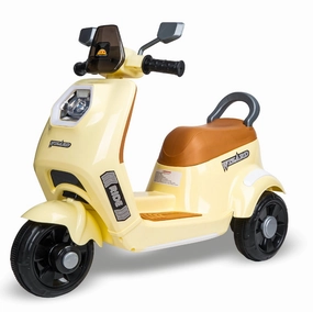 Wizard Electric Scooty - Ivory | Rechargeable Scooty | Powered by 6V & 4.5 AH Battery | Ride-On Scooter | Kids Electric Scooty | For Kids 3  Years