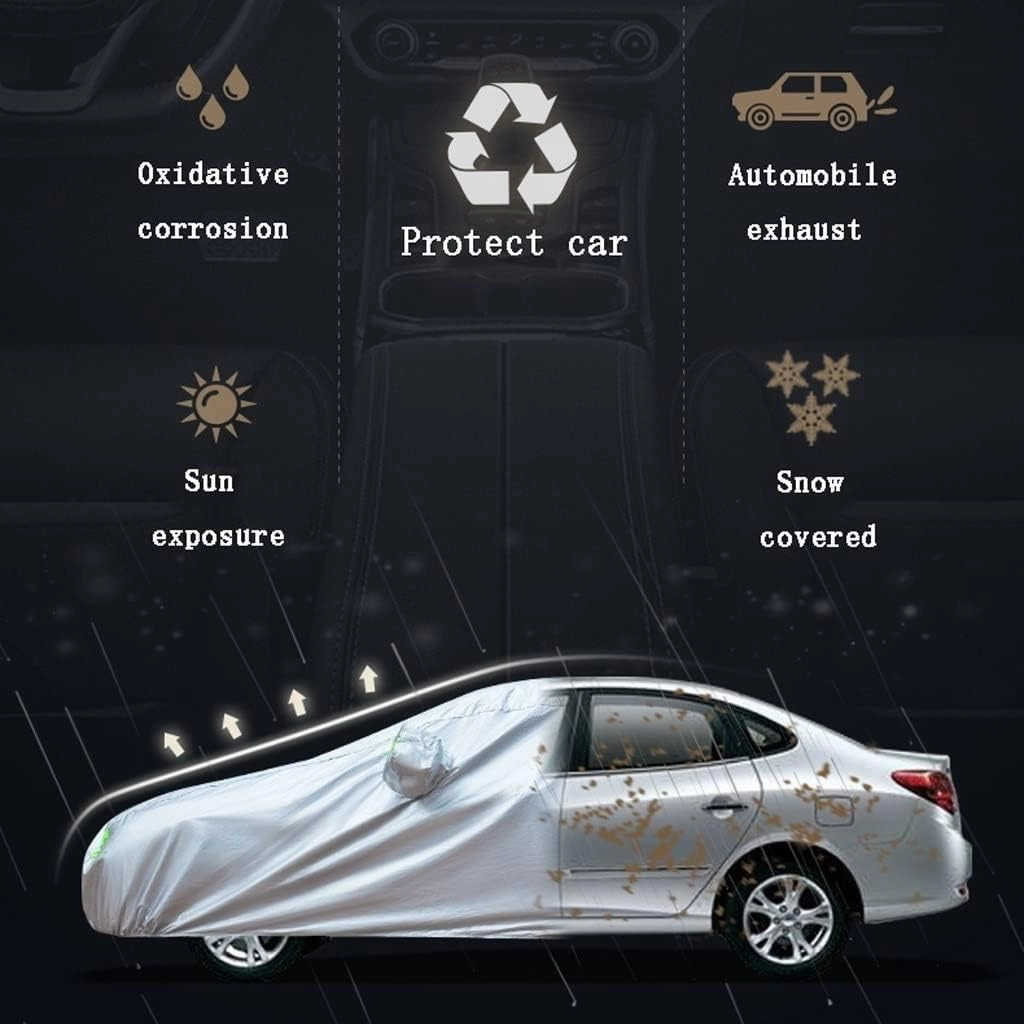 WOLWES Car Cover Are Suitable For BMW i5 eDrive40/M60 xDrive Limousine All-weather Windproof, Snowproof, Rainproof, UV-protected And Breathable All-season Universal With Side Door Zip Oxford Cloth Car