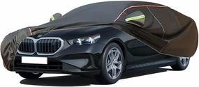 WOLWES Car Cover Are Suitable For BMW i5 eDrive40/M60 xDrive Limousine All-weather Windproof, Snowproof, Rainproof, UV-protected And Breathable All-season Universal With Side Door Zip Oxford Cloth Car