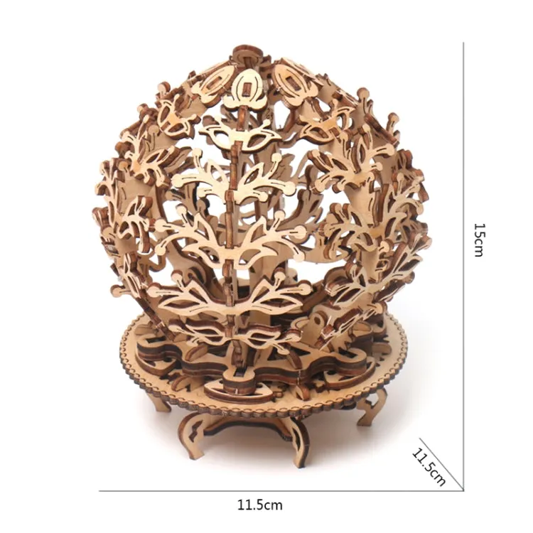 Wooden Puzzle Toy 3D Puzzle Assembly Box DIY Gift Desktop Ornaments, Style: Female Flower
