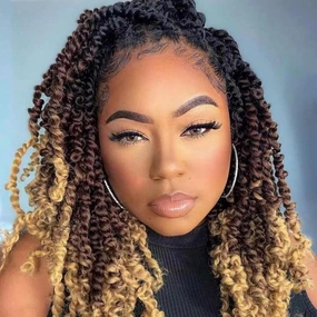 Xtrend 8 Packs Pre-twisted Passion Twist Crochet Hair 12 Inch Natural Pre-looped Crochet Braids Hair For Women Bohemian Synthetic Passion Braiding Hair Extension (8packs, 1B3027#)