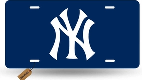 Yankees Design License Plate New York Baseball Team Decorative Aluminum Car License Plate Cover for Men Women Boys Girls Fans 12 X 6 Inch