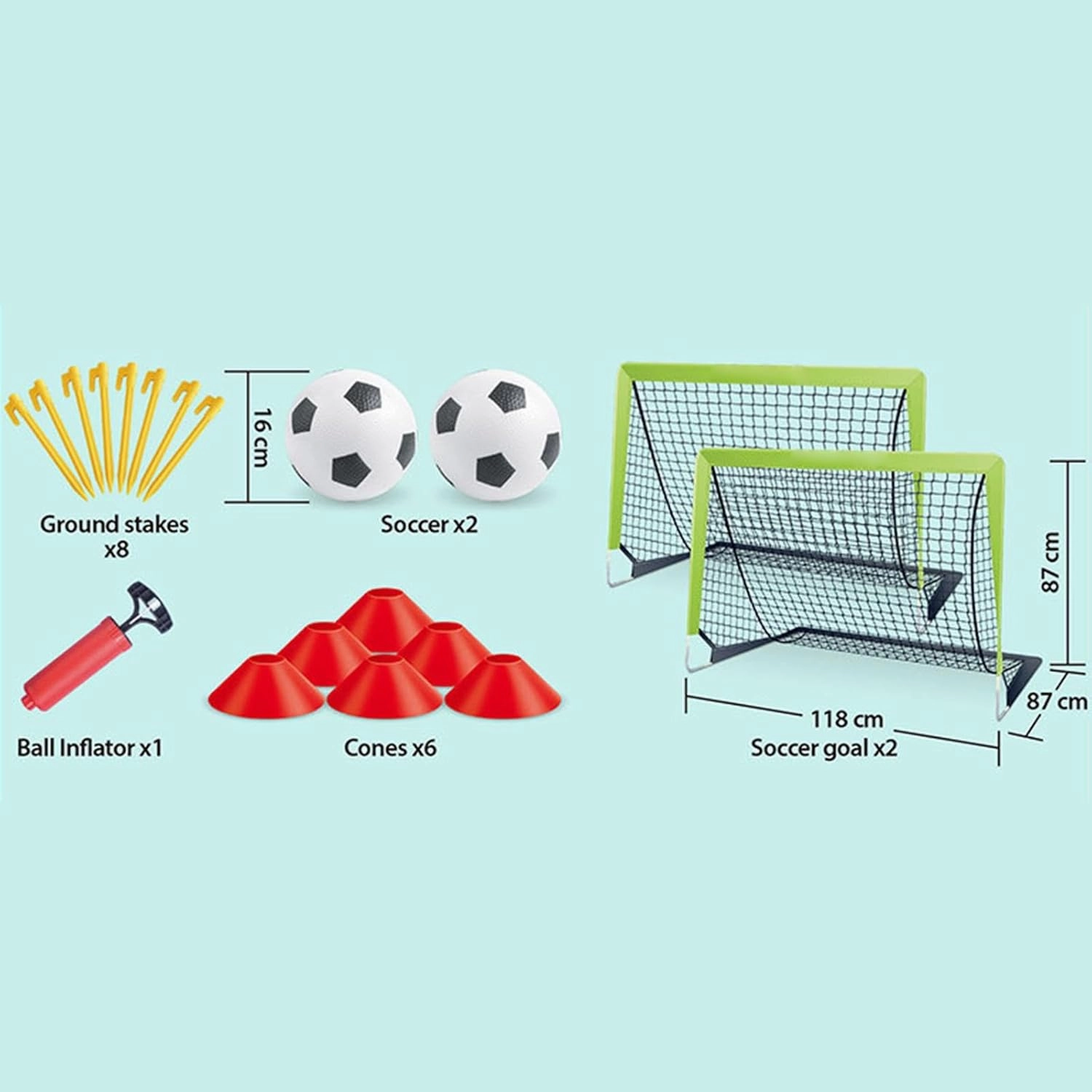 YIJU Soccer, Quick Setup, Portable Net for Backyard Fun