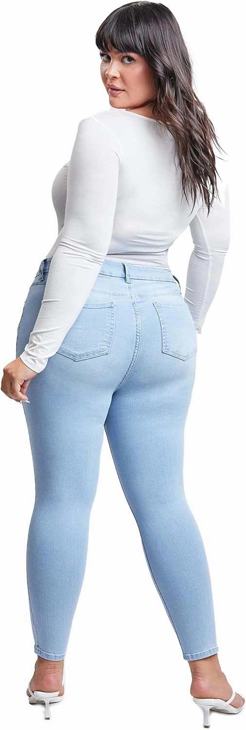YMI Women's Plus Size Sustainable Curvy Fit Skinny Jeans