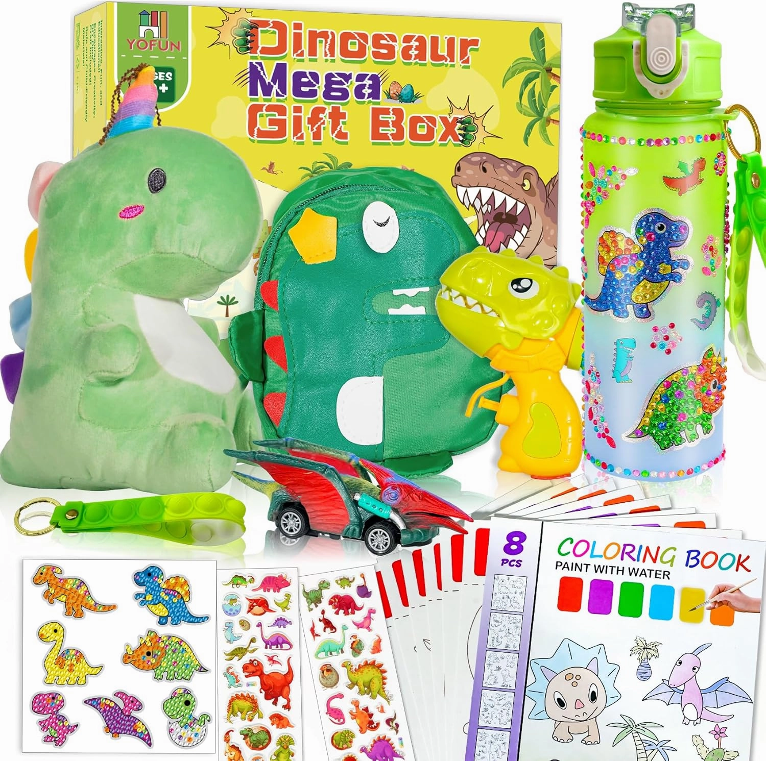 YOFUN Dinosaur Gifts for Boys - Mega Dino Gift Box for Kids, Birthday Gift Ideas for Boys and Girls Ages 3-10, Dinosaur Toys Set with Fun and Educational Features