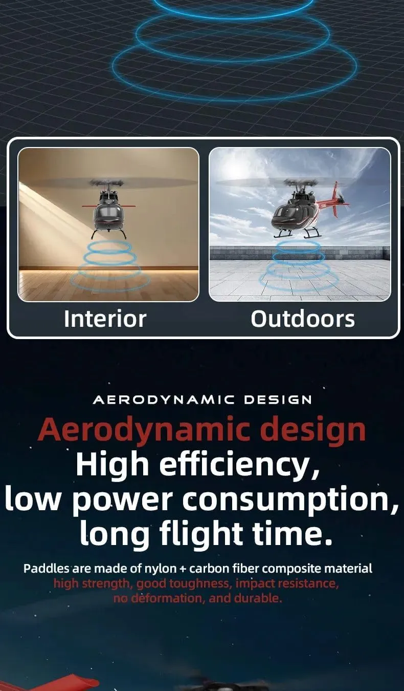 YuXiang F08 Bell 206 RC Helicopter for Adults, 1/27 2.4G 6CH 6G/3D Brushless Direct-Drive Flybarless Advanced Jet Ranger Gyro Stabilized Aircraft -2 Battery