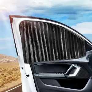 ZATOOTO Car Side Window Sun Shades - Front Privacy Magneic Black 2 Pcs Automotive Covers - Sunshades Curtain Prevent Glare and UV Rays for Baby