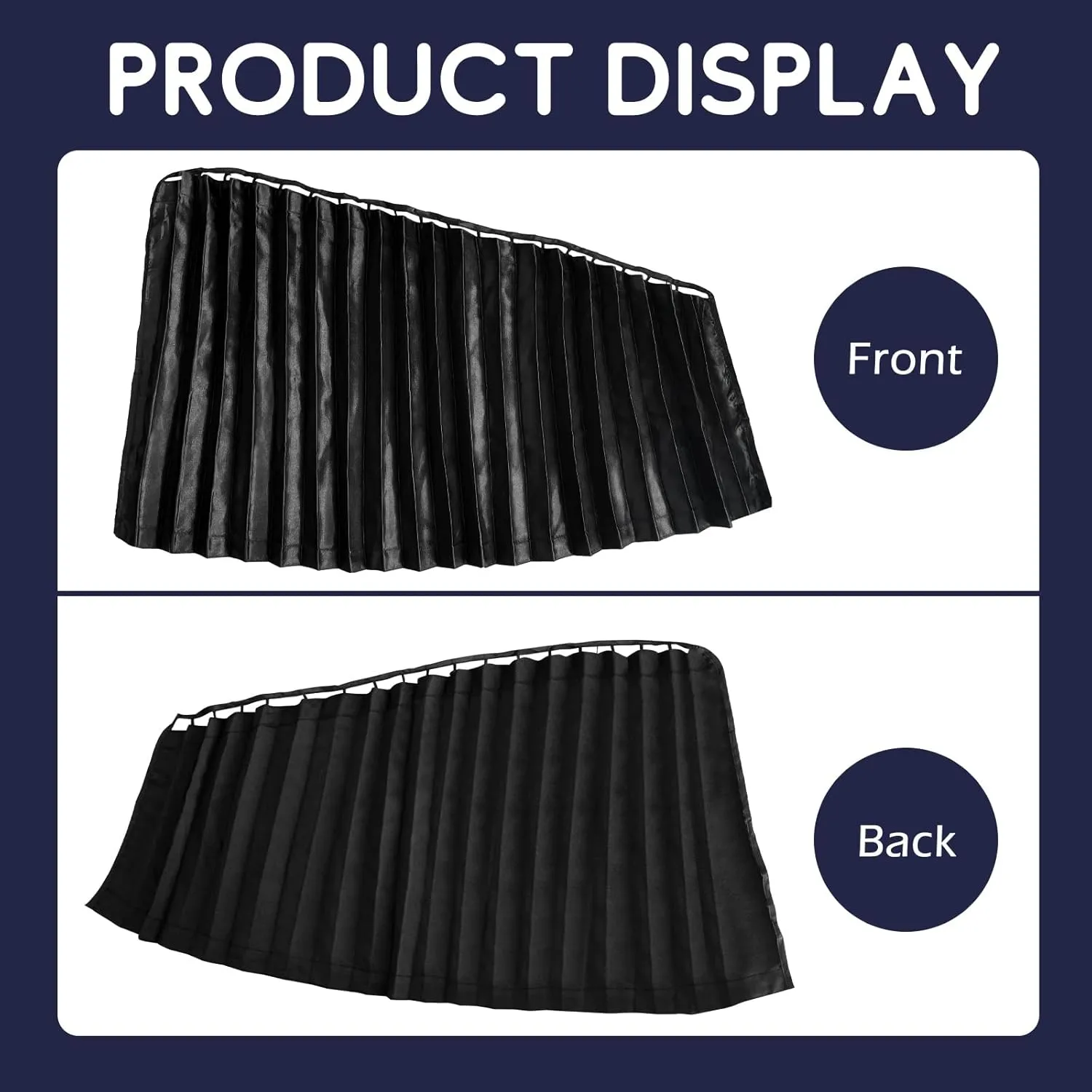 ZATOOTO Car Side Window Sun Shades - Front Privacy Magneic Black 2 Pcs Automotive Covers - Sunshades Curtain Prevent Glare and UV Rays for Baby